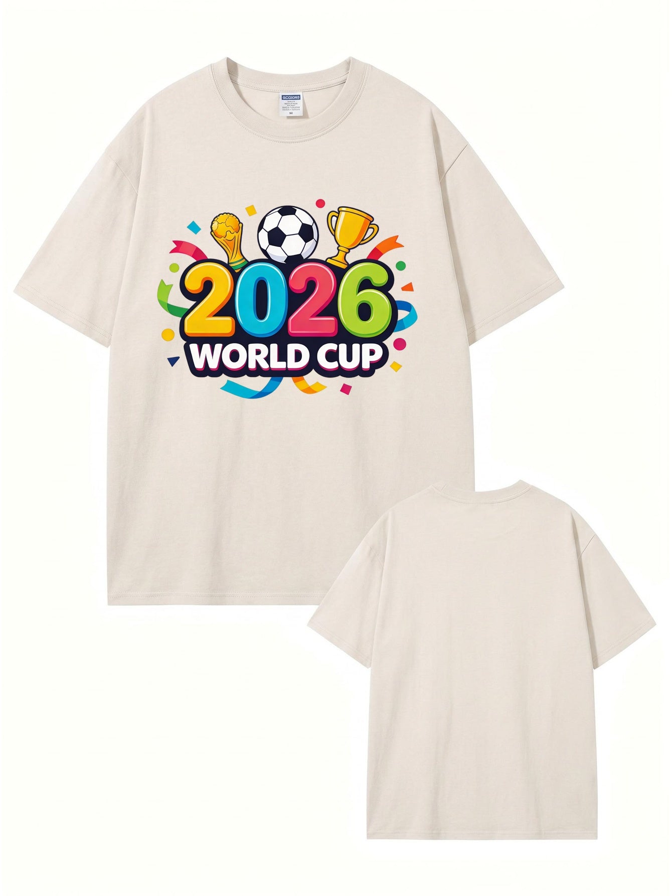2026 World Cup Graphic T-Shirt - Vintage Washed Cotton Tee