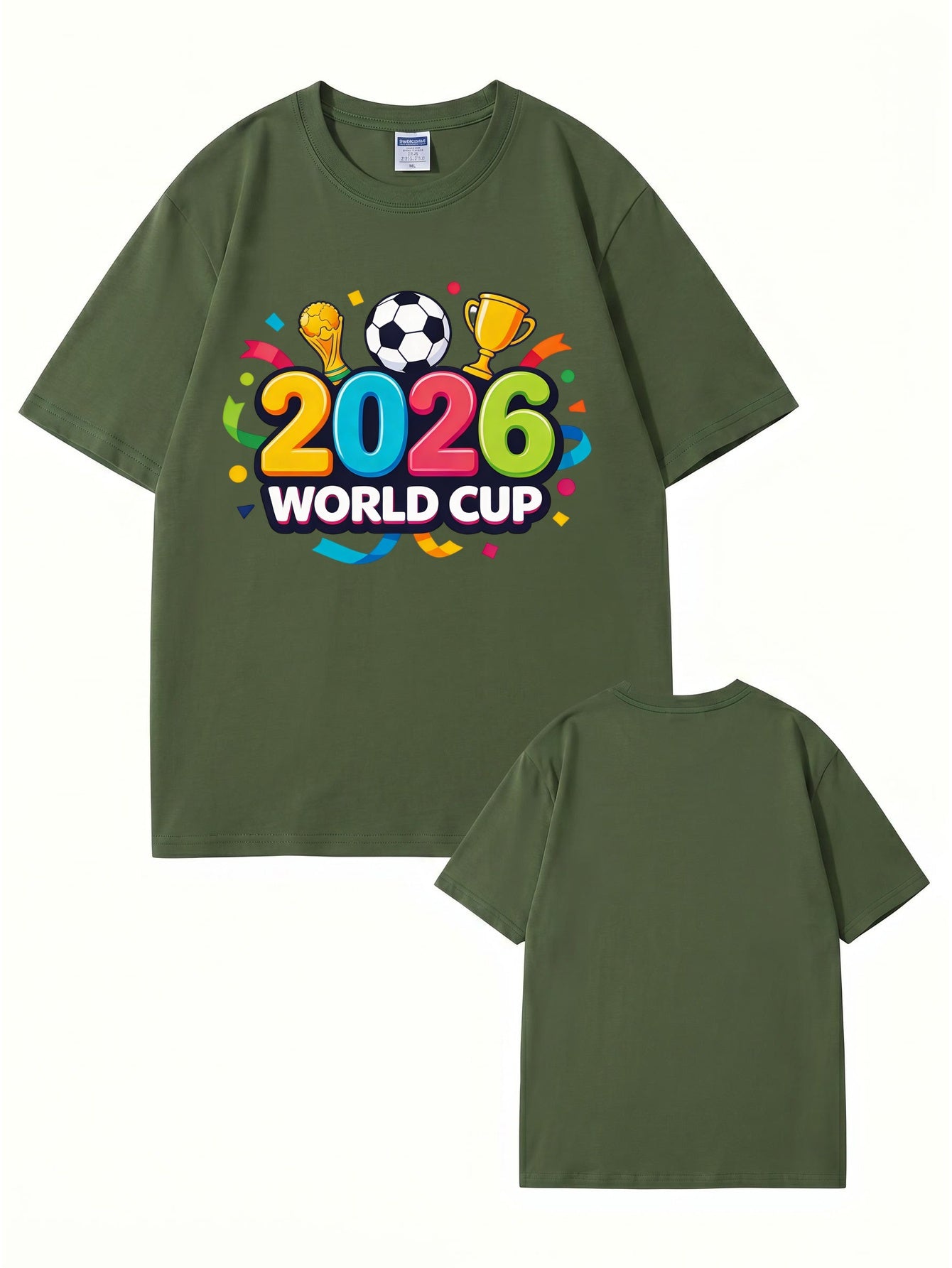 2026 World Cup Soccer Graphic Print T-Shirt - Premium 100% Cotton Tee