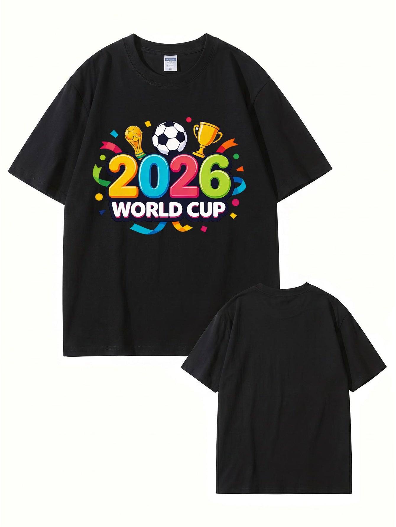 2026 World Cup Soccer Graphic Print T-Shirt - Premium 100% Cotton Tee