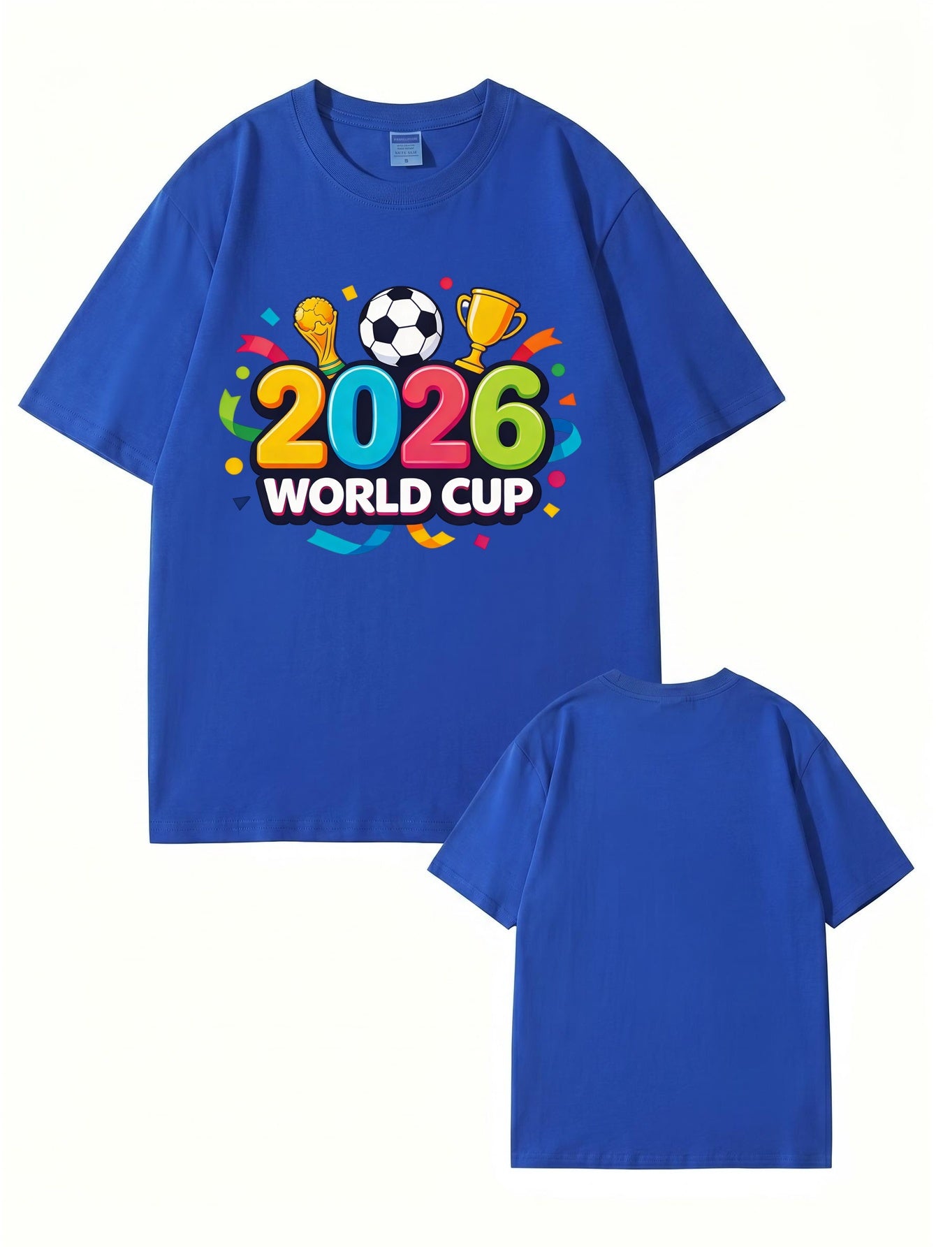 2026 World Cup Soccer Graphic Print T-Shirt - Premium 100% Cotton Tee