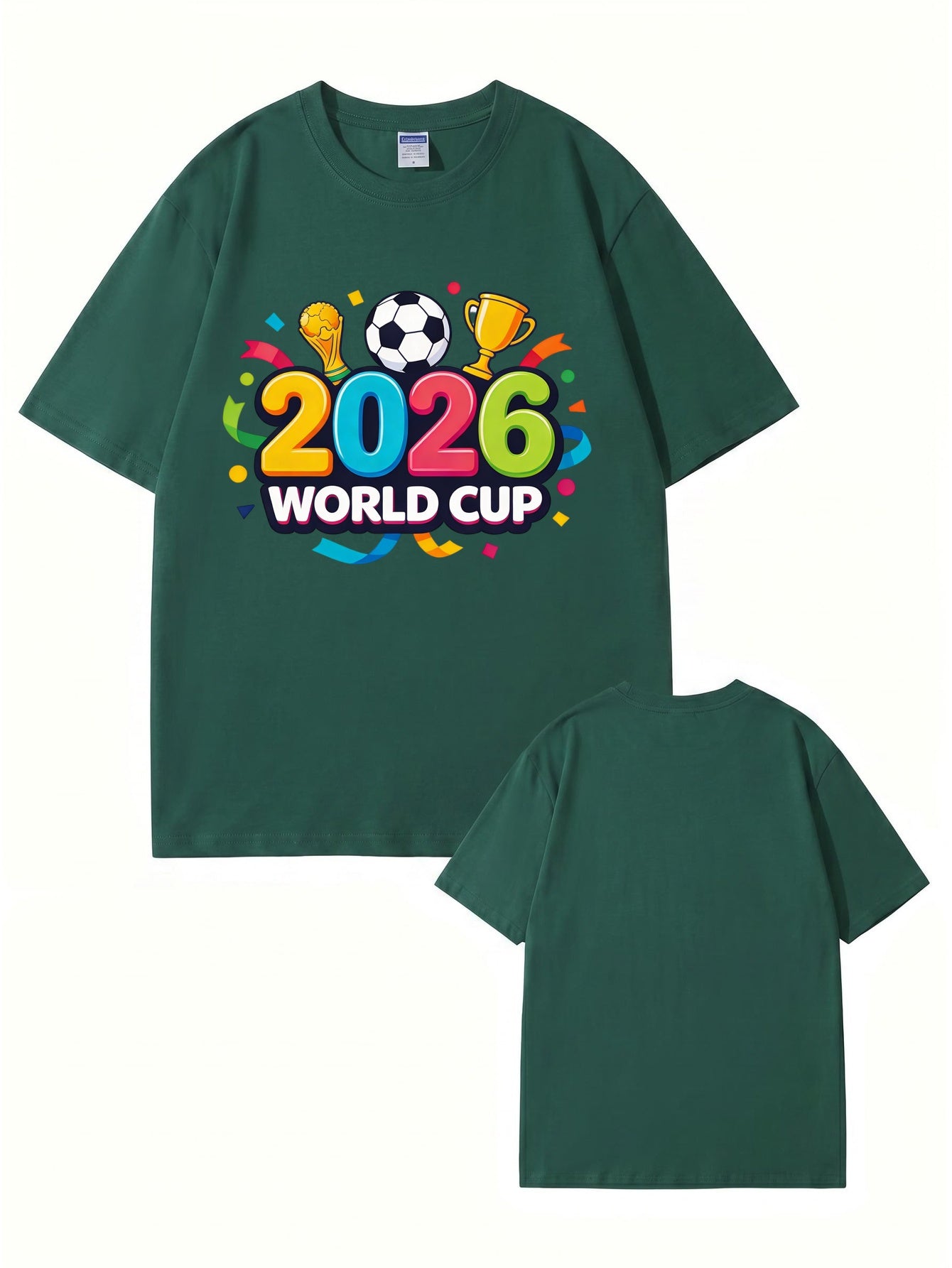 2026 World Cup Soccer Graphic Print T-Shirt - Premium 100% Cotton Tee