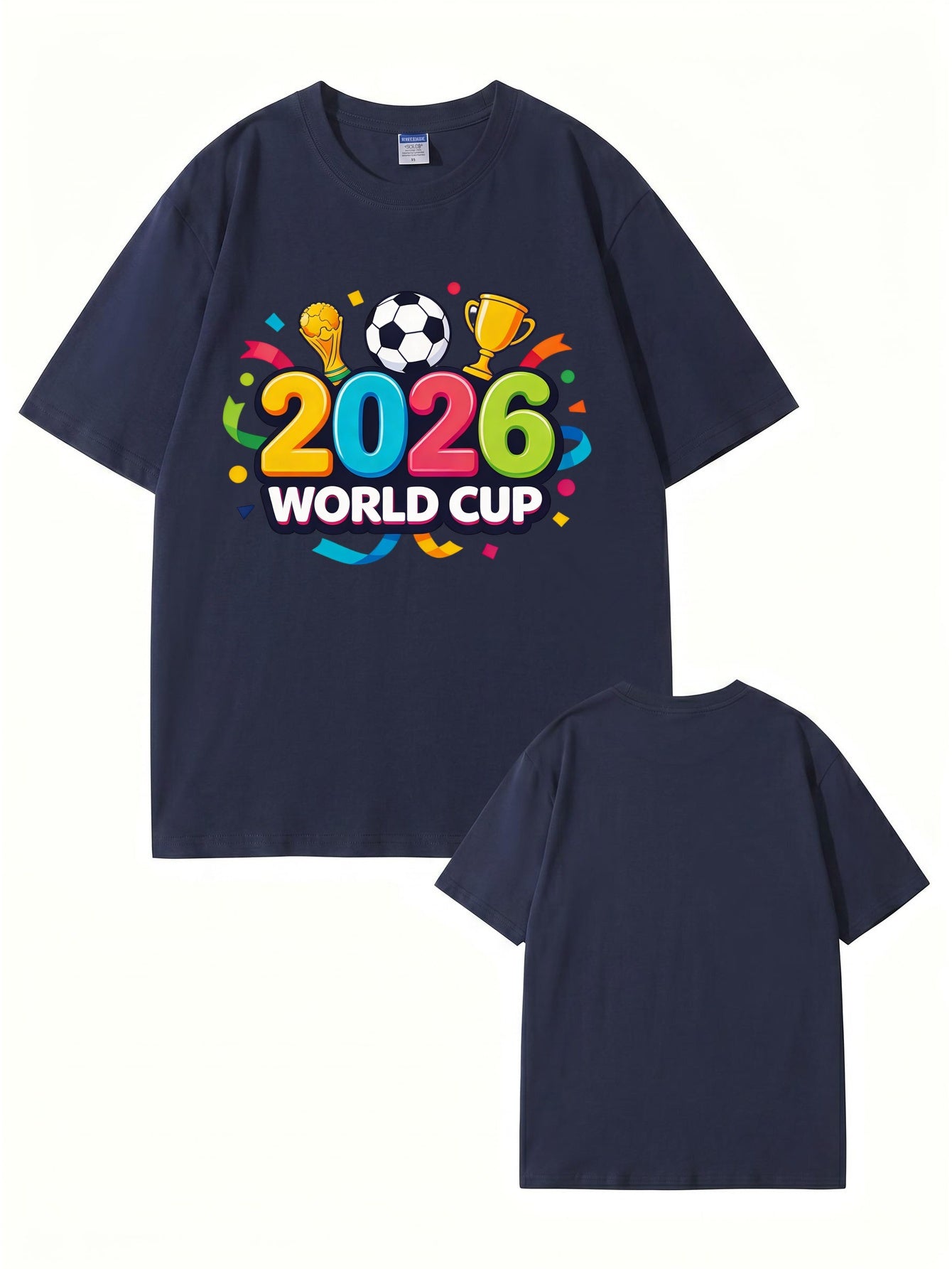 2026 World Cup Soccer Graphic Print T-Shirt - Premium 100% Cotton Tee