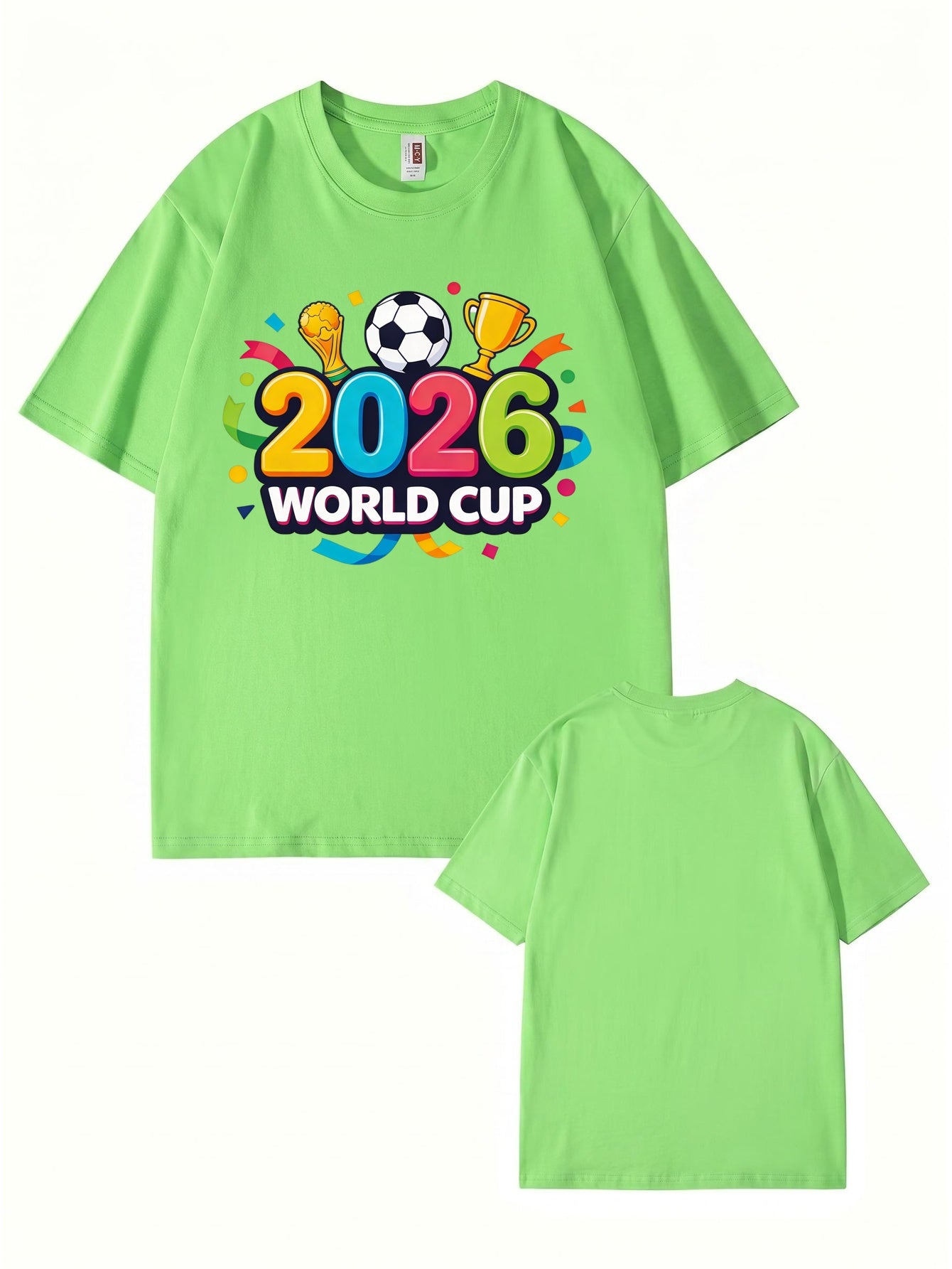 2026 World Cup Soccer Graphic Print T-Shirt - Premium 100% Cotton Tee