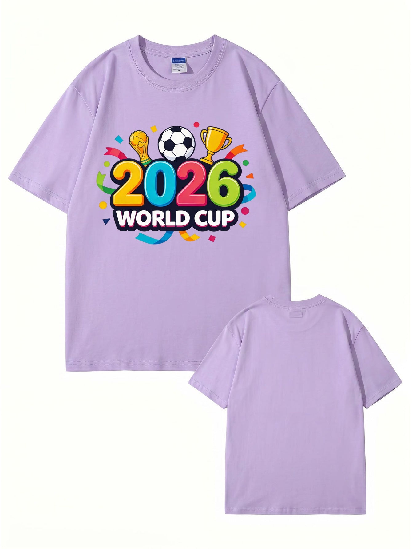 2026 World Cup Soccer Graphic Print T-Shirt - Premium 100% Cotton Tee