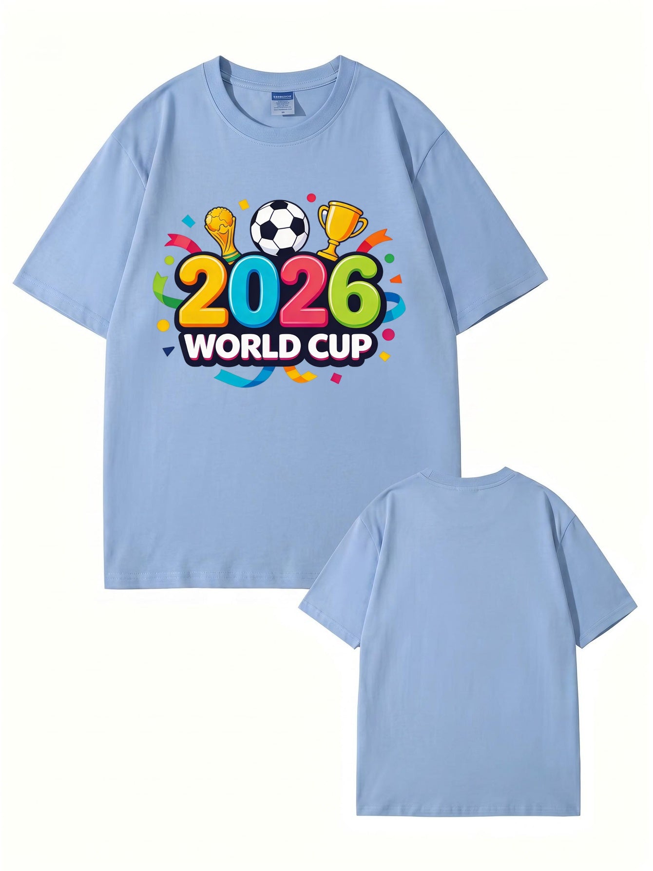2026 World Cup Soccer Graphic Print T-Shirt - Premium 100% Cotton Tee