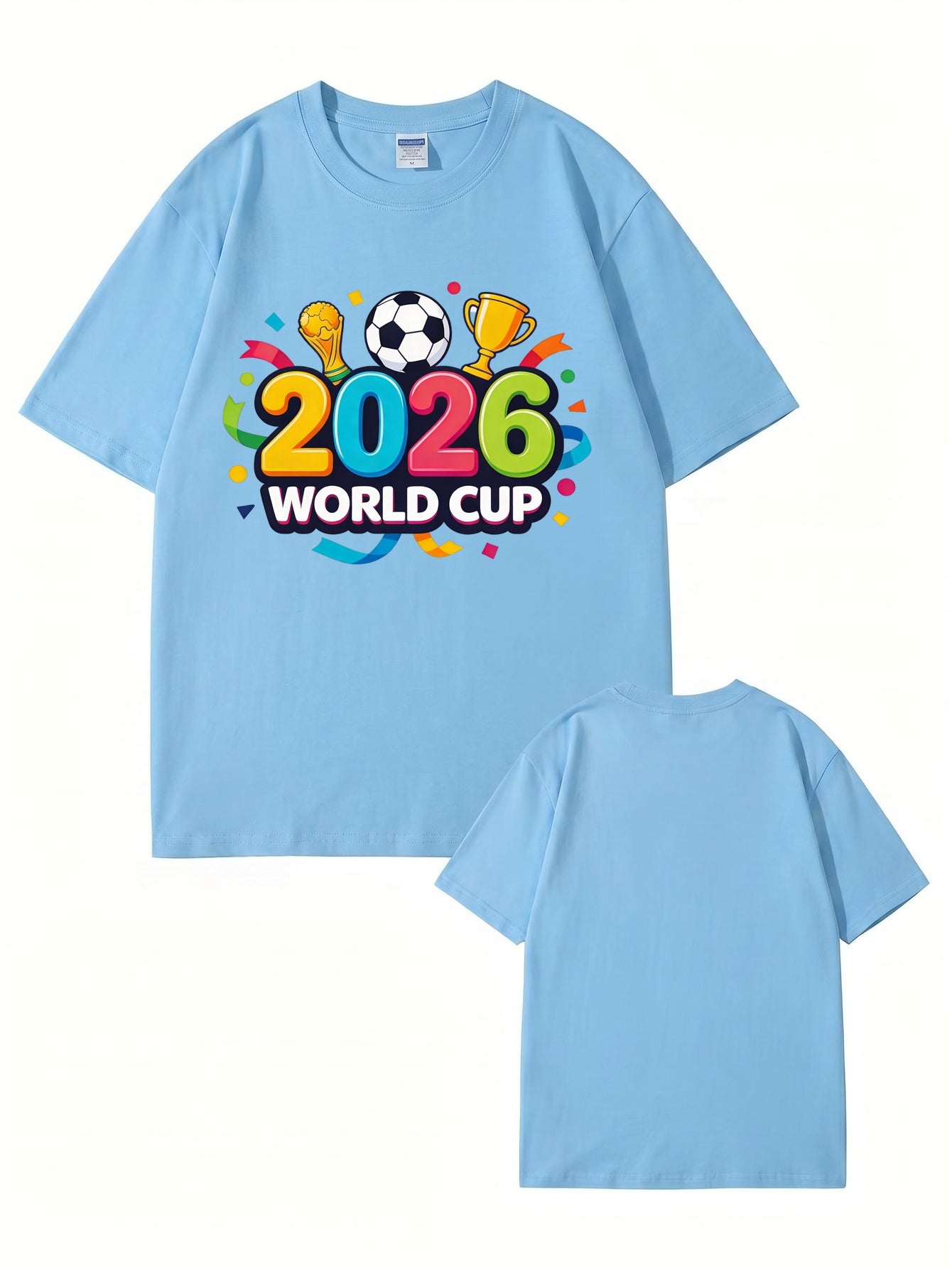 2026 World Cup Soccer Graphic Print T-Shirt - Premium 100% Cotton Tee