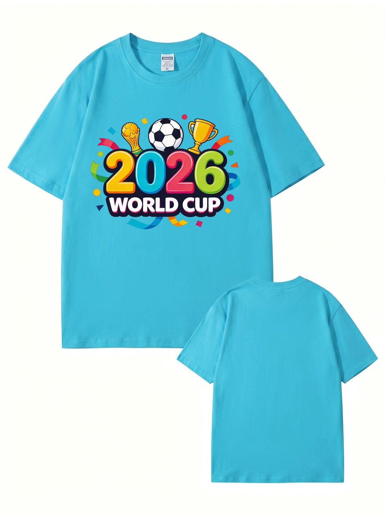 2026 World Cup Soccer Graphic Print T-Shirt - Premium 100% Cotton Tee
