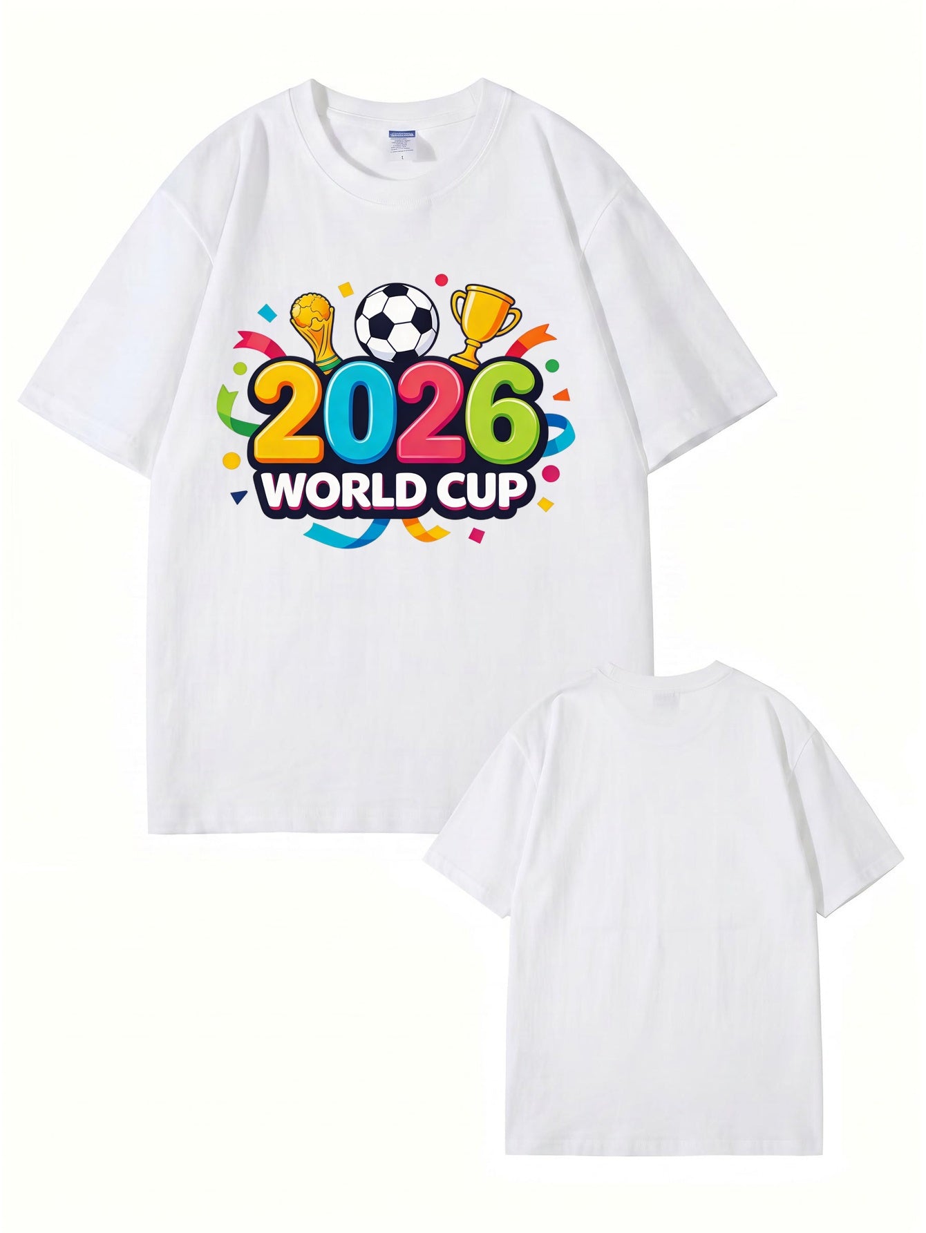 2026 World Cup Soccer Graphic Print T-Shirt - Premium 100% Cotton Tee