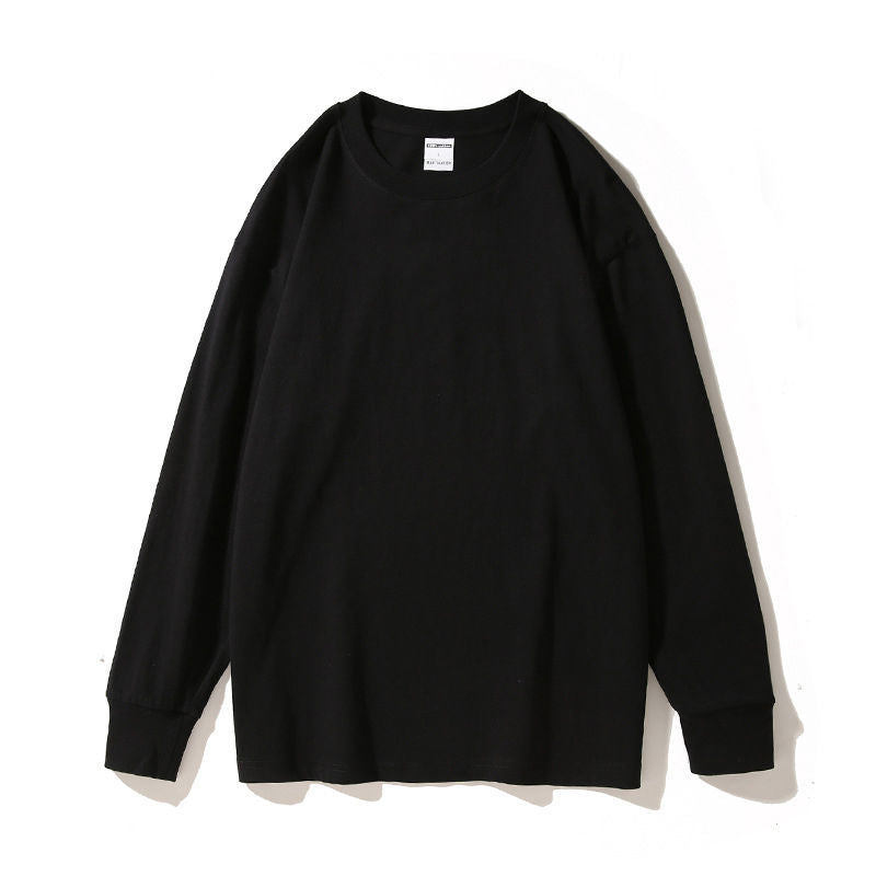 Long-Sleeve Pure-Cotton Anti-Wrinkle Abrasion-Resistant T-Shirt