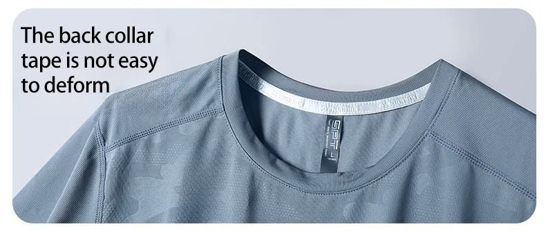 Ice Silk Reflective Breathable Summer Thin T-Shirt