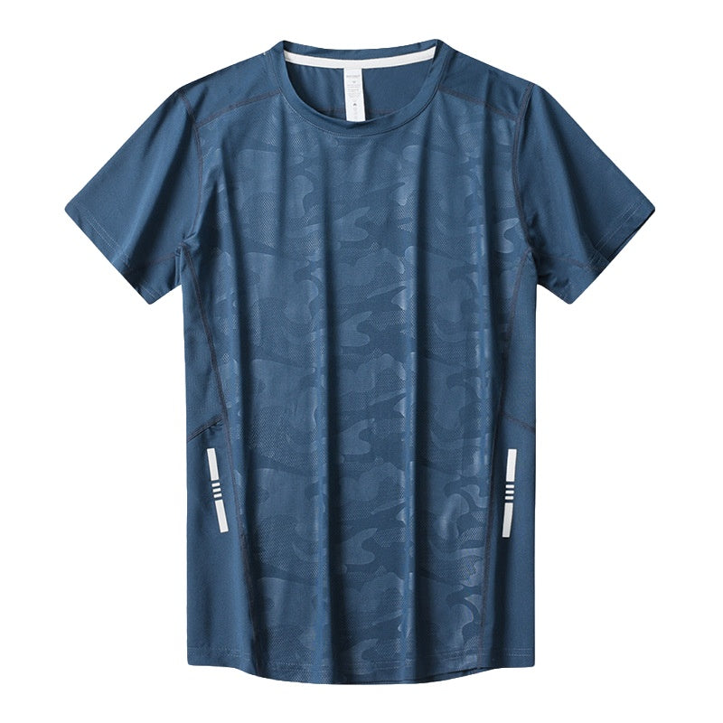 Ice Silk Quick-Dry Reflective Thin Breathable T-Shirt