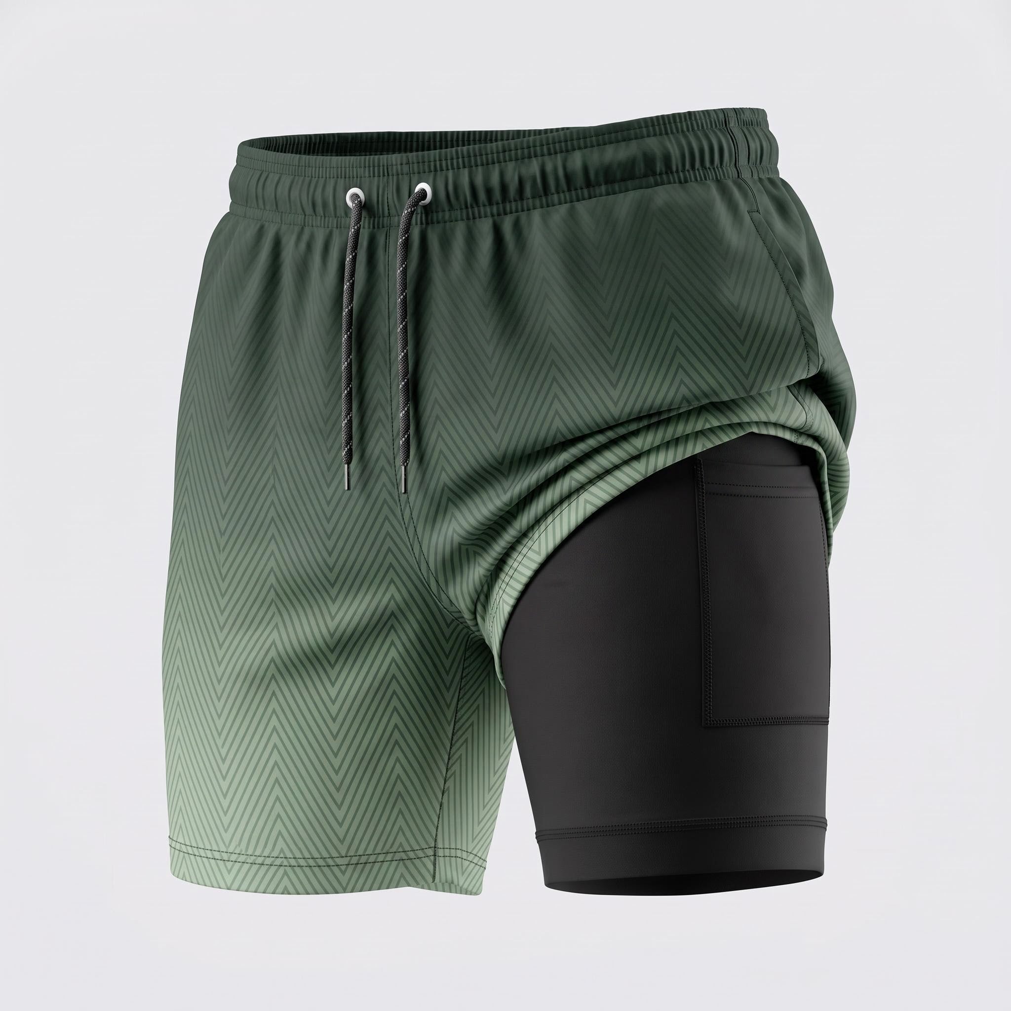 Alpinario Men's 2-in-1 Quick-Dry Athletic Shorts with Liner Pocket