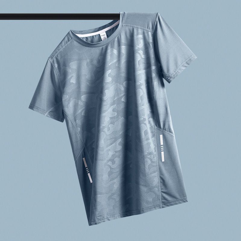 Ice Silk Quick-Dry Reflective Thin Breathable T-Shirt