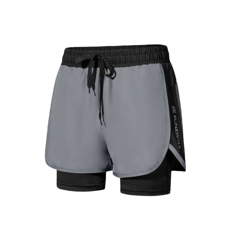 Quick-Drying High-Elastic Breathable Fake-Two Sports Shorts A