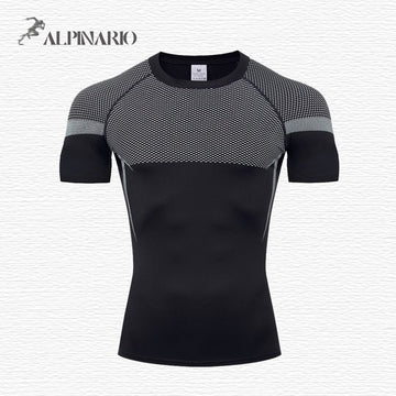 ALPINARIO Men's Premium Compression Training T-Shirt - Customizable