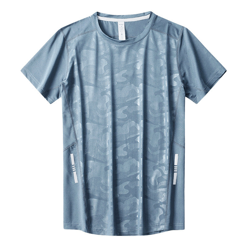 Ice Silk Quick-Dry Reflective Thin Breathable T-Shirt