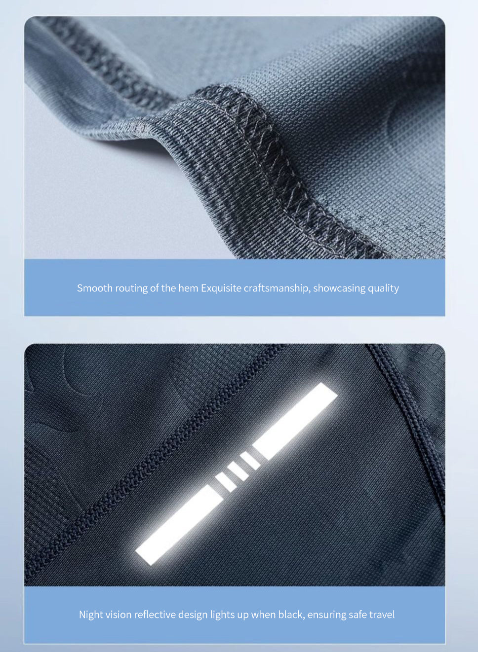 Ice Silk Reflective Breathable Summer Thin T-Shirt