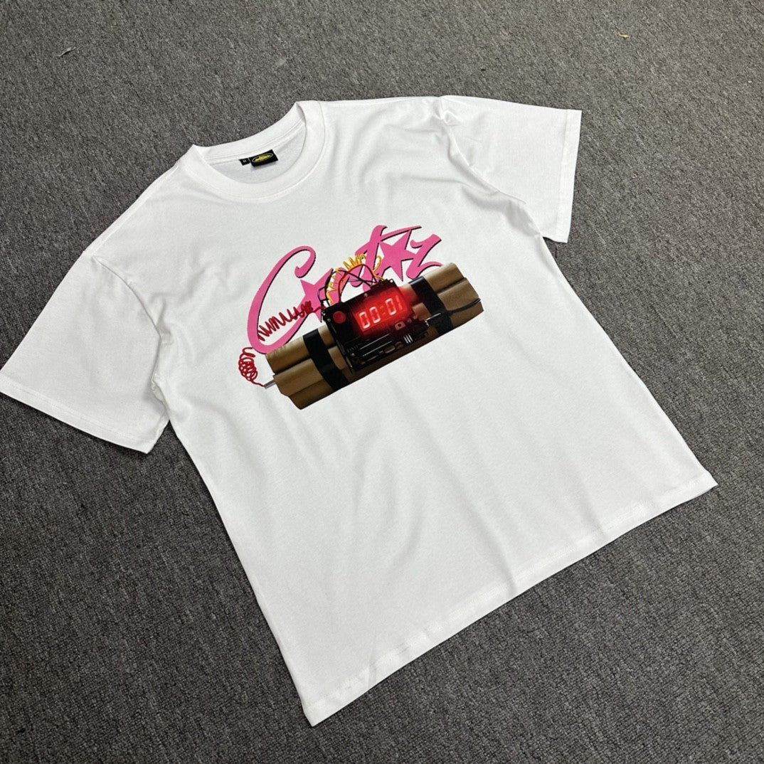 Corteiz Bomb No Time For Love Letter Short Sleeve T-Shirt