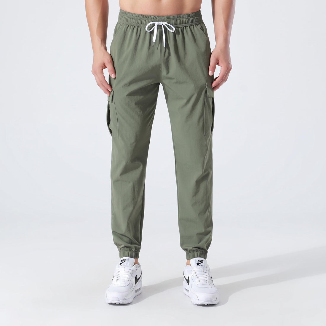 Alpinario Men's Tactical Cargo Joggers - Quick-Dry Breathable Athletic Pants