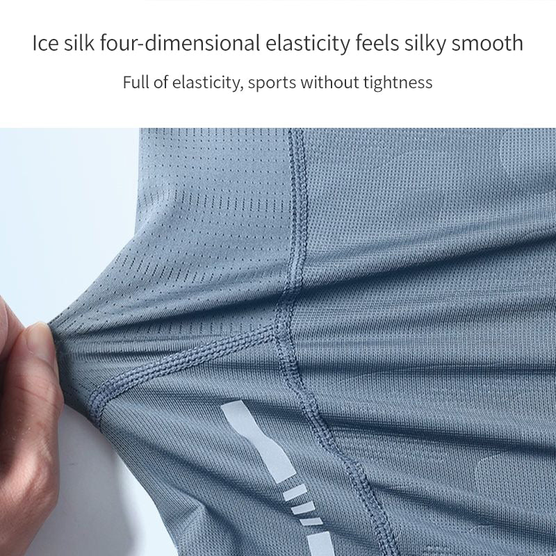 Ice Silk Reflective Breathable Summer Thin T-Shirt