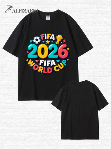 2026 FIFA World Cup Graphic Print T-Shirt - Premium 200GSM Cotton Tee