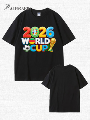 2026 World Cup Soccer Graphic Print T-Shirt - Premium Cotton Tee
