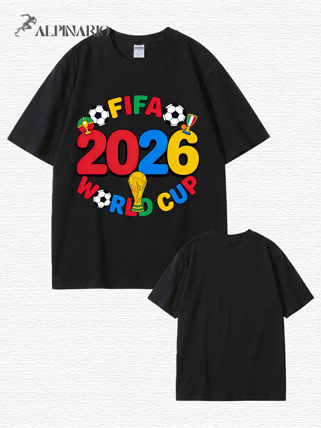 FIFA 2026 World Cup Graphic T-Shirt - Premium Cotton Soccer Fan Apparel