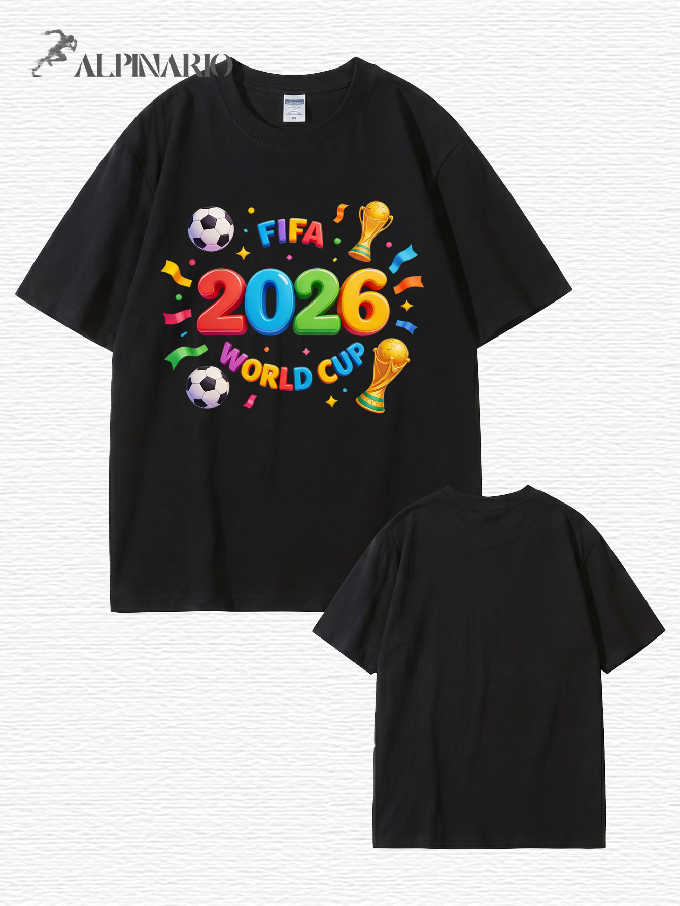 FIFA 2026 World Cup Graphic T-Shirt - Premium 200gsm Cotton Soccer Tee