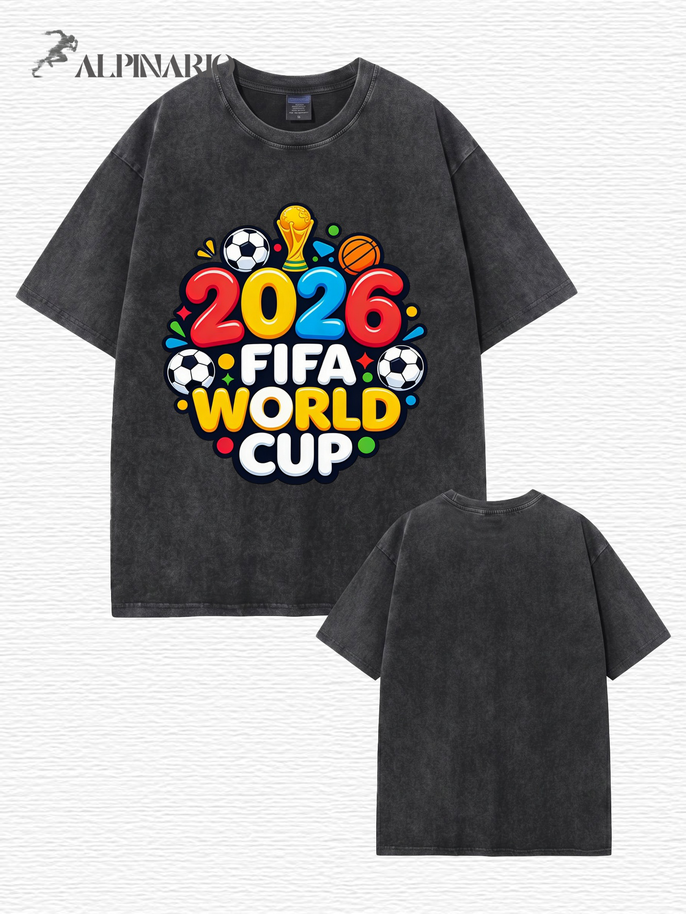 2026 FIFA World Cup Vintage Washed Graphic T-Shirt