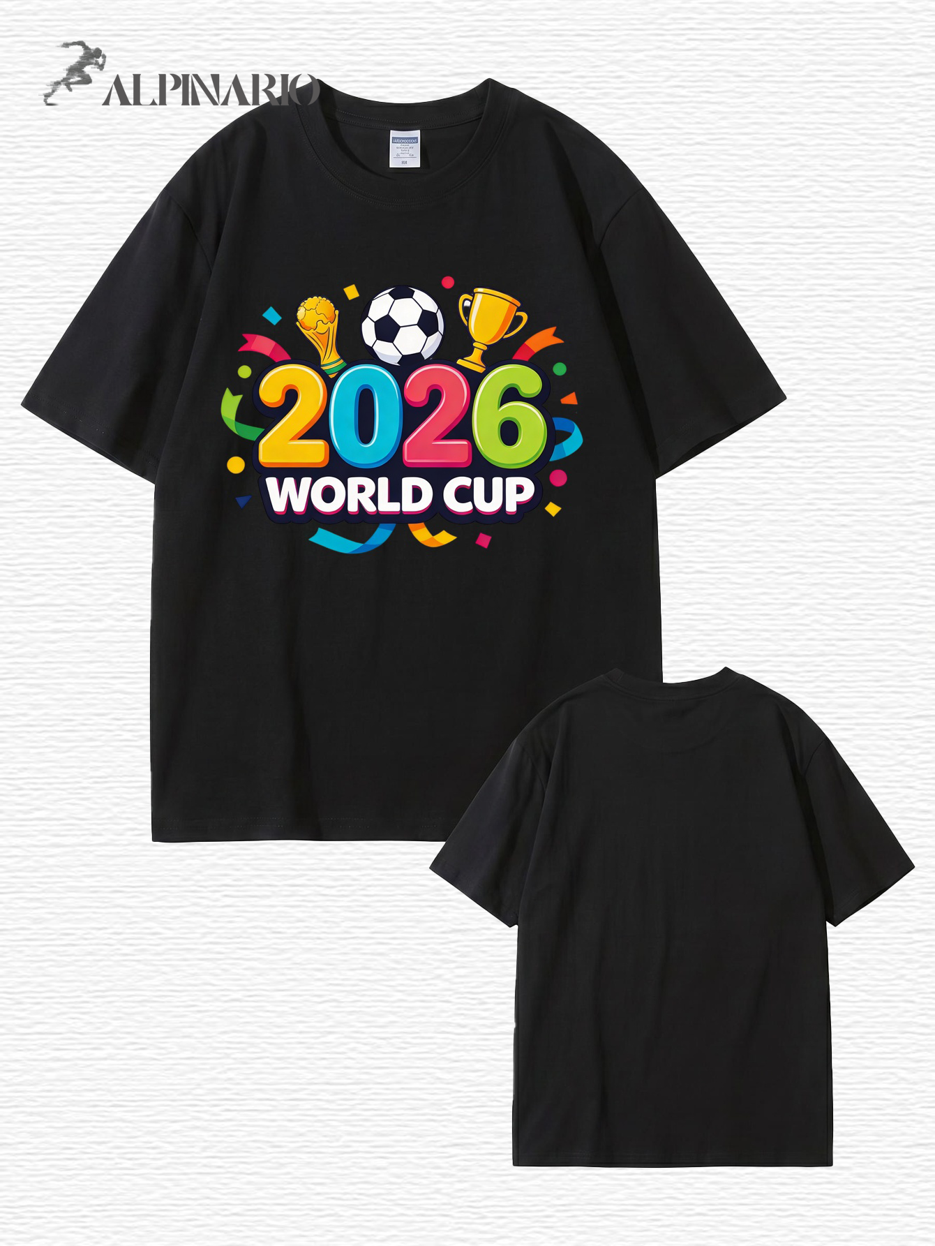2026 World Cup Soccer Graphic Print T-Shirt - Premium 100% Cotton Tee