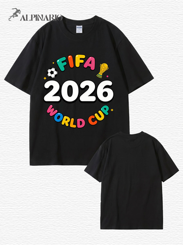 FIFA 2026 World Cup Graphic T-Shirt - Premium Cotton Soccer Fan Apparel