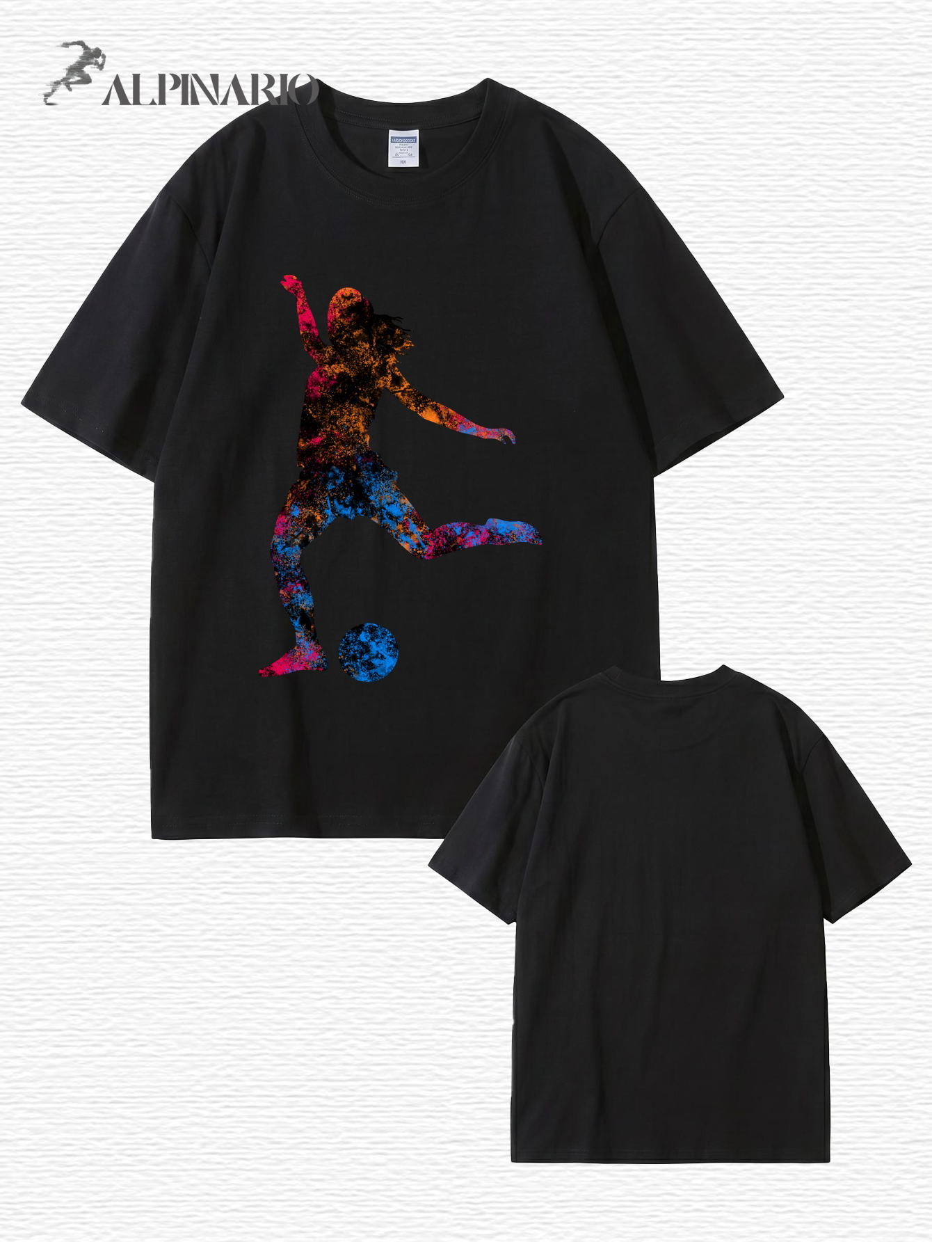 Colorful Soccer Player Graphic Print T-Shirt - Premium Cotton Tee