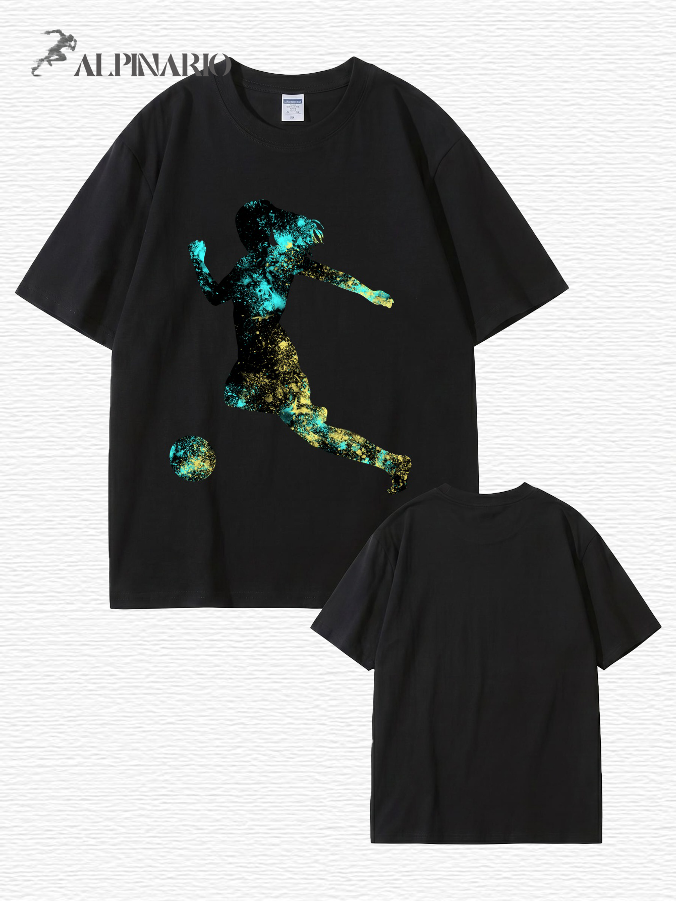 Women's Soccer Player Graphic Print T-Shirt, 200gsm Premium Cotton