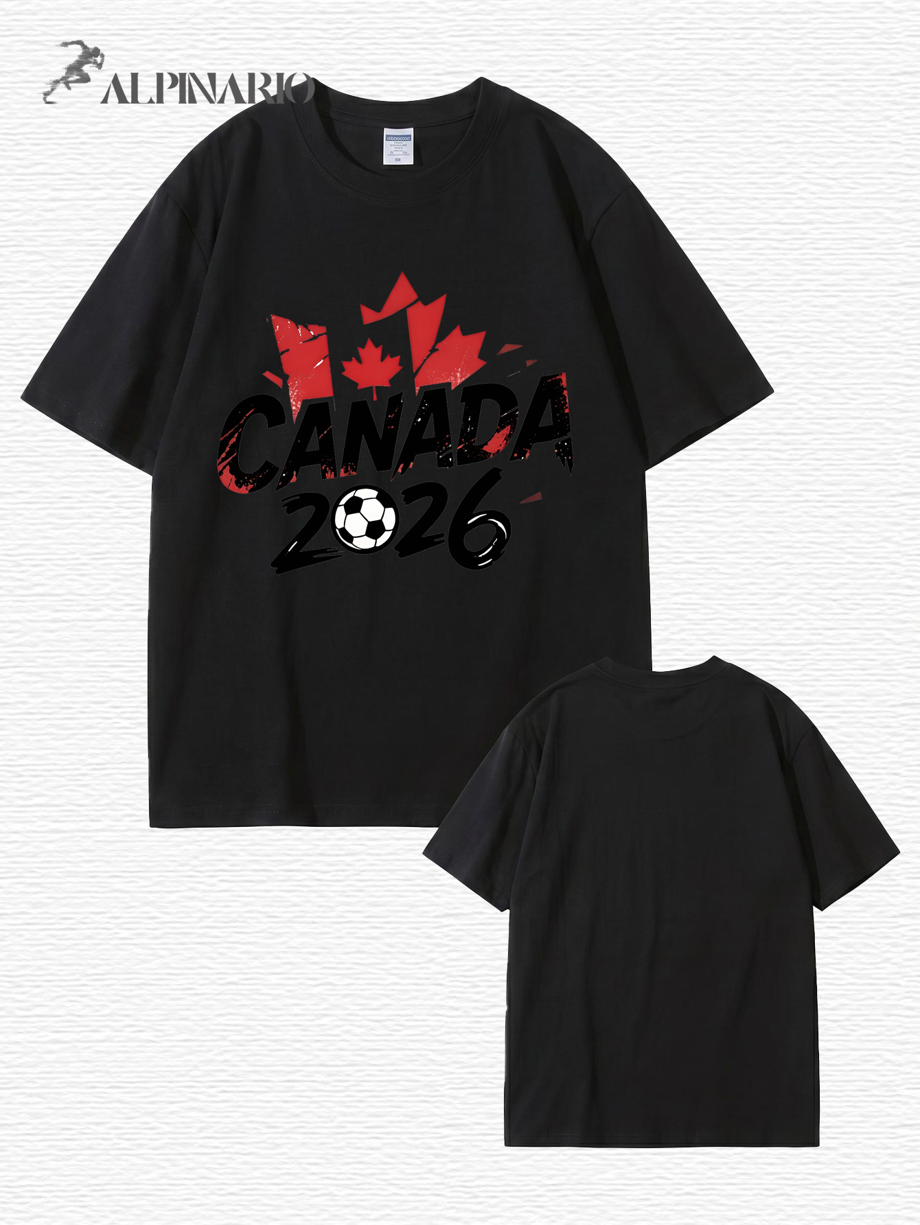 Canada 2026 Soccer Maple Leaf Graphic T-Shirt