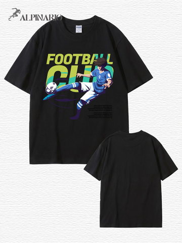 Anime Soccer Player Graphic T-Shirt | Football Club Streetwear Tee