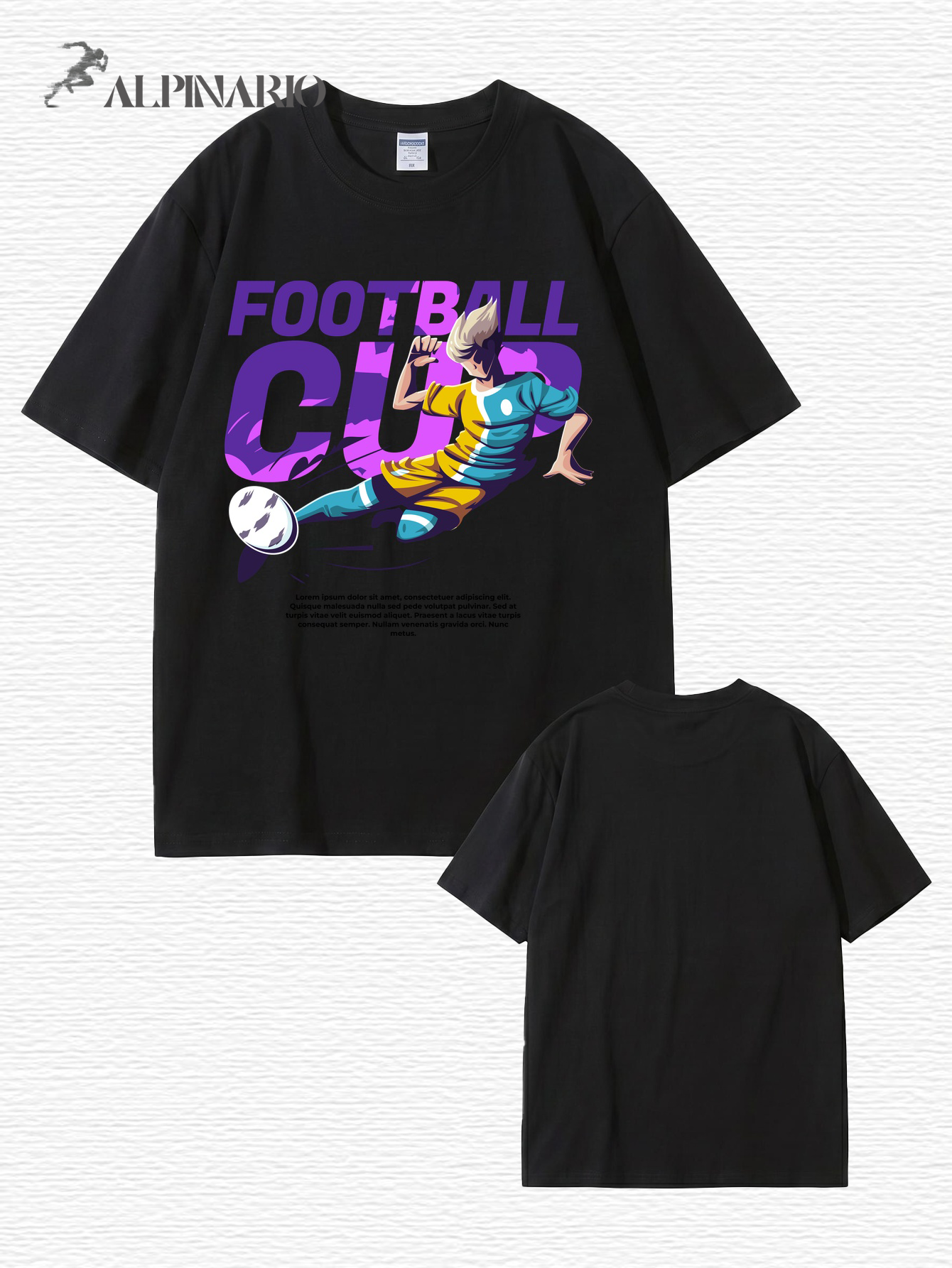 Football Cup Graphic Print T-Shirt - Premium 200gsm Cotton Tee