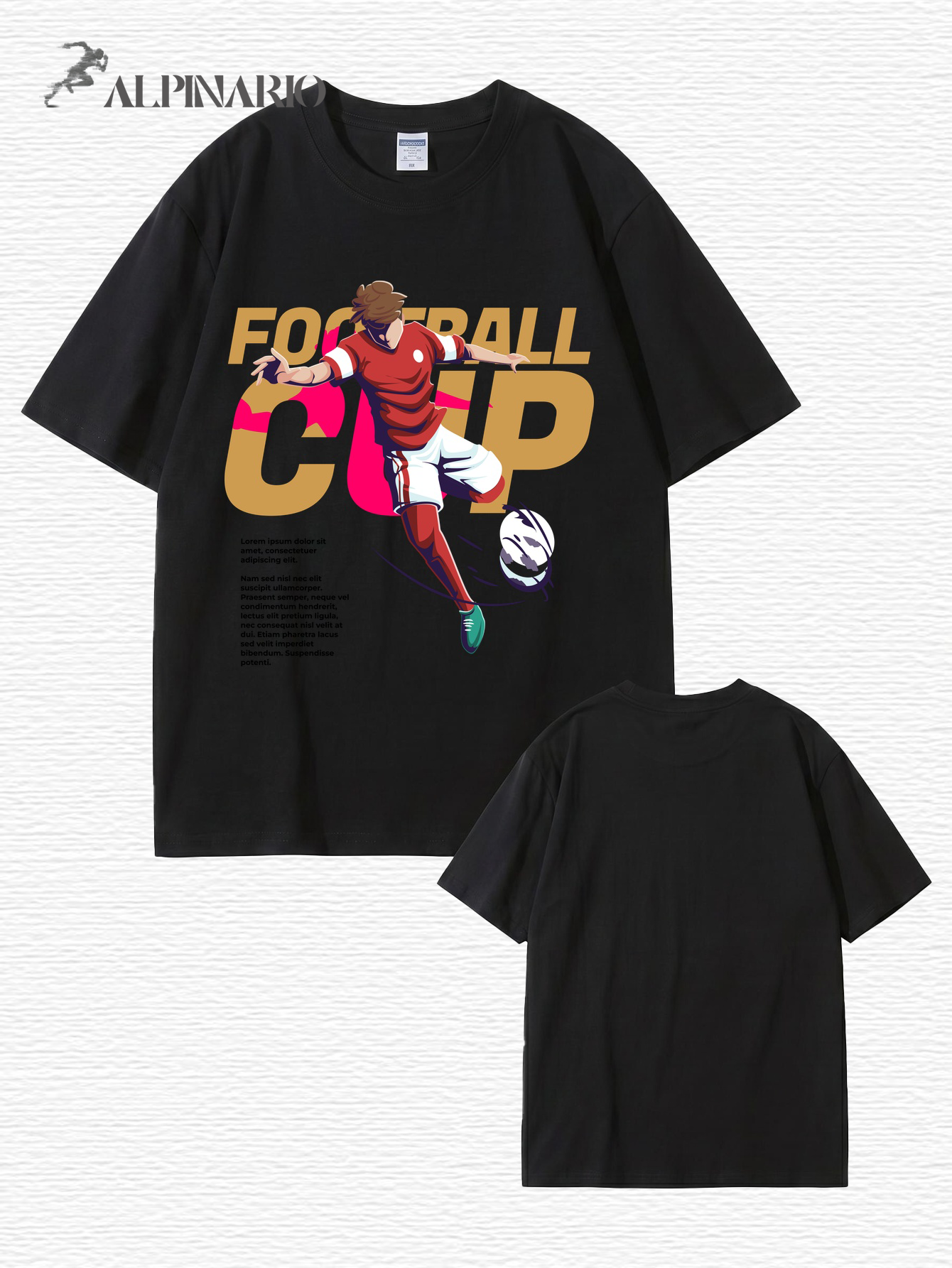 Football Cup Graphic Print T-Shirt - Premium Cotton Streetwear Tee