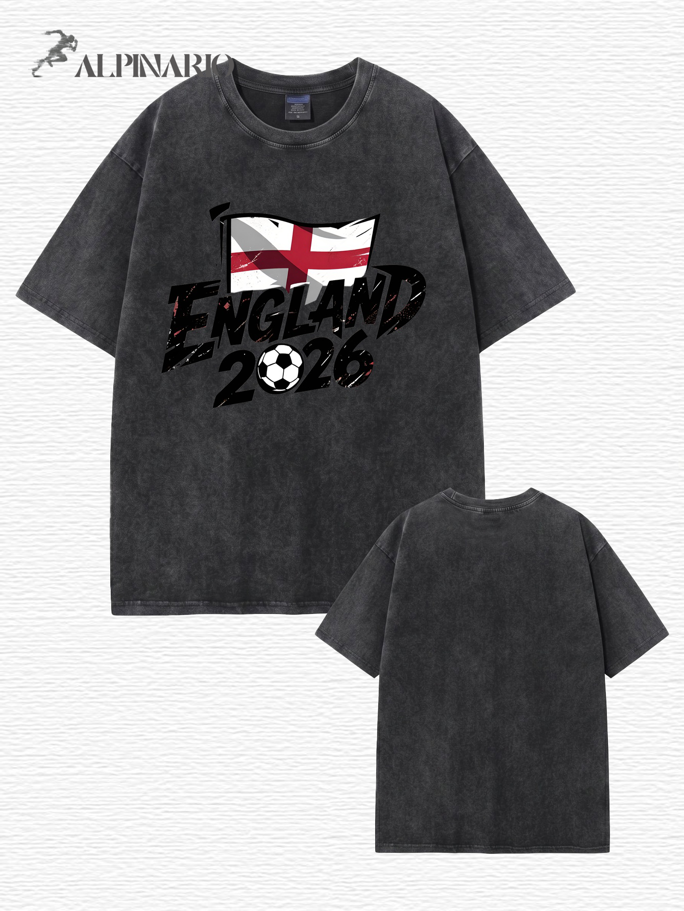 England 2026 Soccer Vintage Wash Cotton T-Shirt