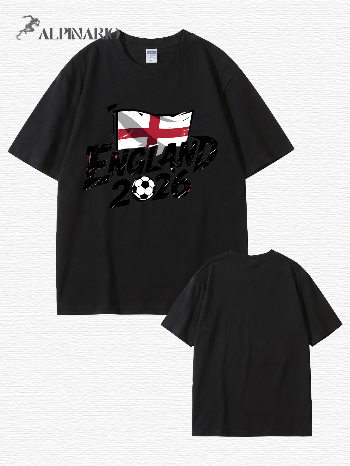 England 2026 Football Graphic T-Shirt - Premium Cotton Soccer Fan Apparel