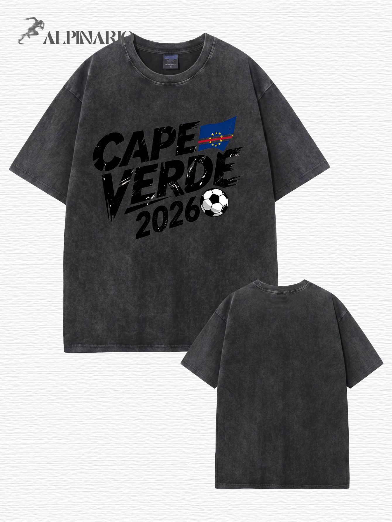 Cape Verde 2026 Soccer Vintage Washed Cotton T-Shirt