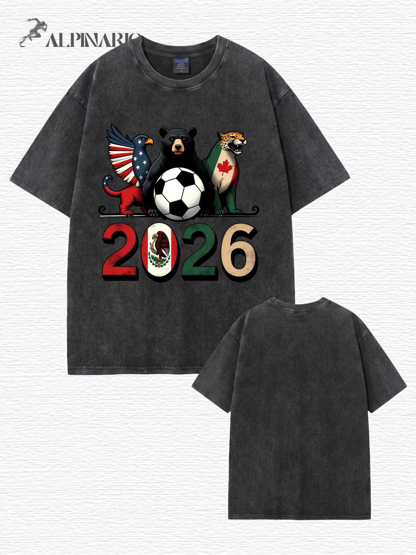 2026 Soccer World Cup Vintage Graphic Heavyweight Cotton T-Shirt