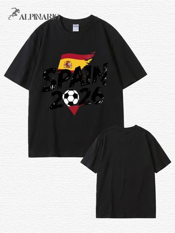 Spain 2026 Soccer Graphic T-Shirt - Premium Cotton Fan Apparel