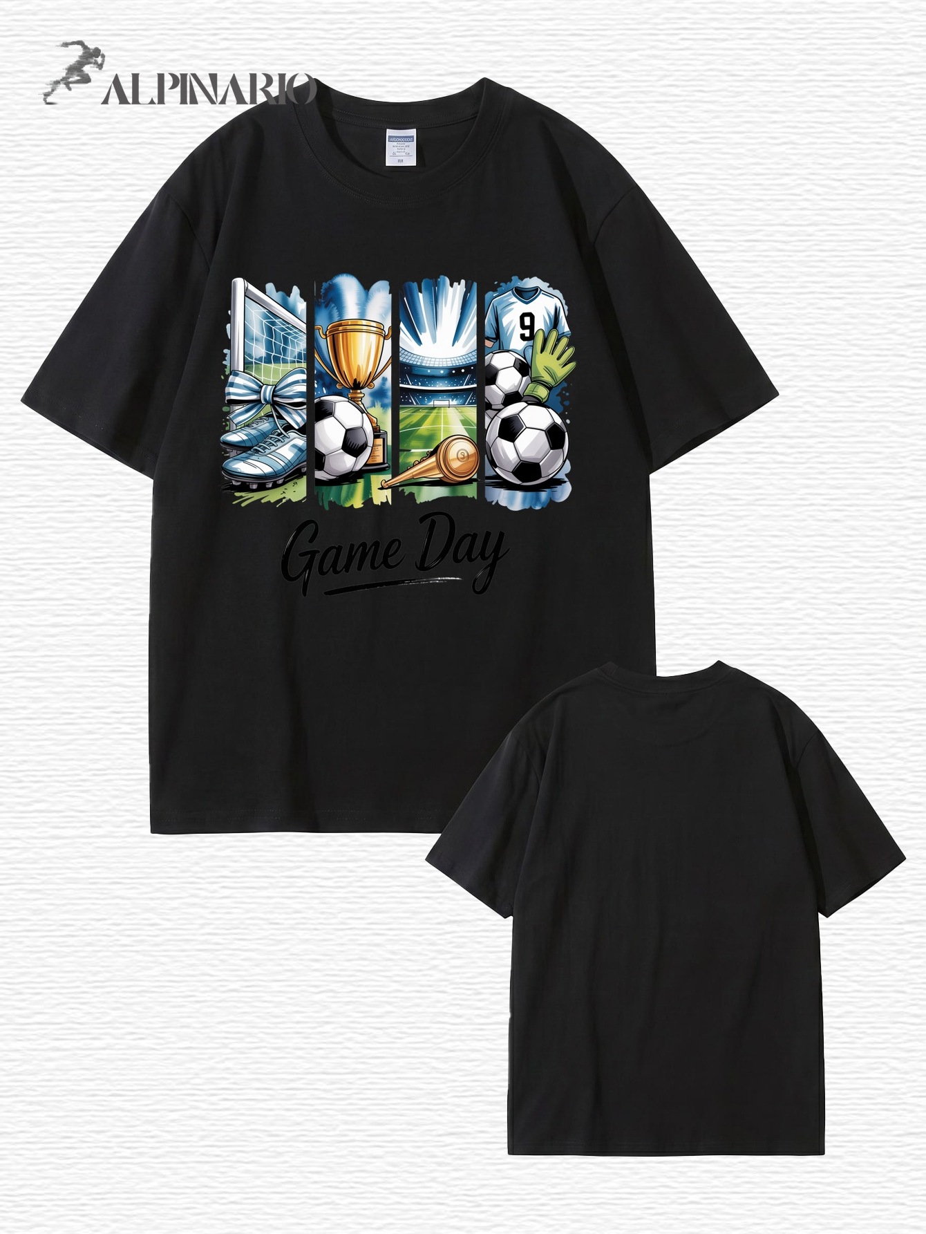 Game Day Graphic Print T-Shirt - Premium Cotton Soccer Fan Apparel