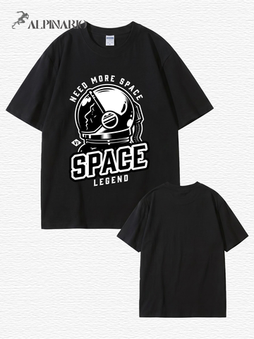 Need More Space Astronaut Graphic Print Cotton T-Shirt