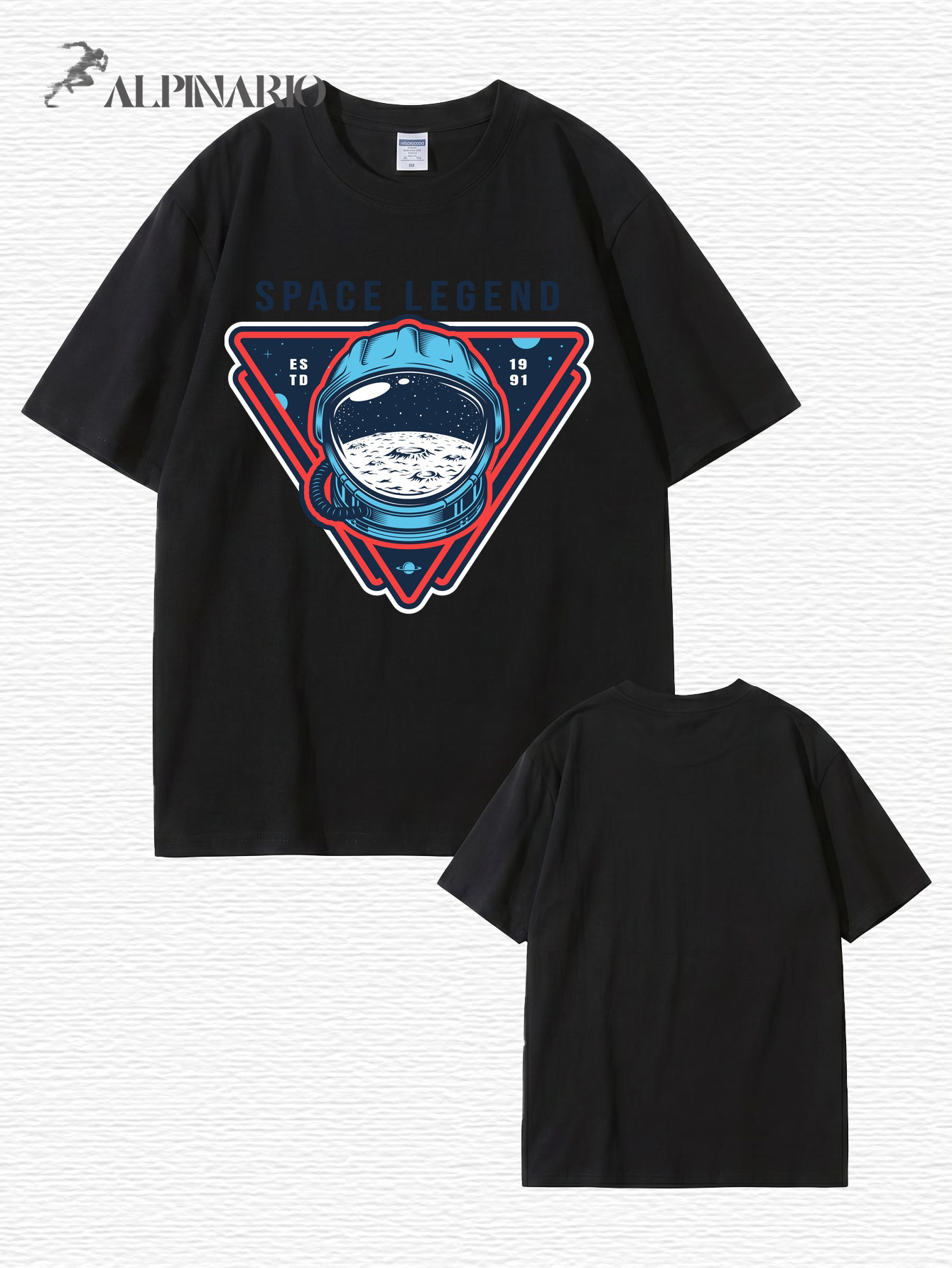 Space Legend Astronaut Graphic T-Shirt - Premium 200GSM Cotton Tee