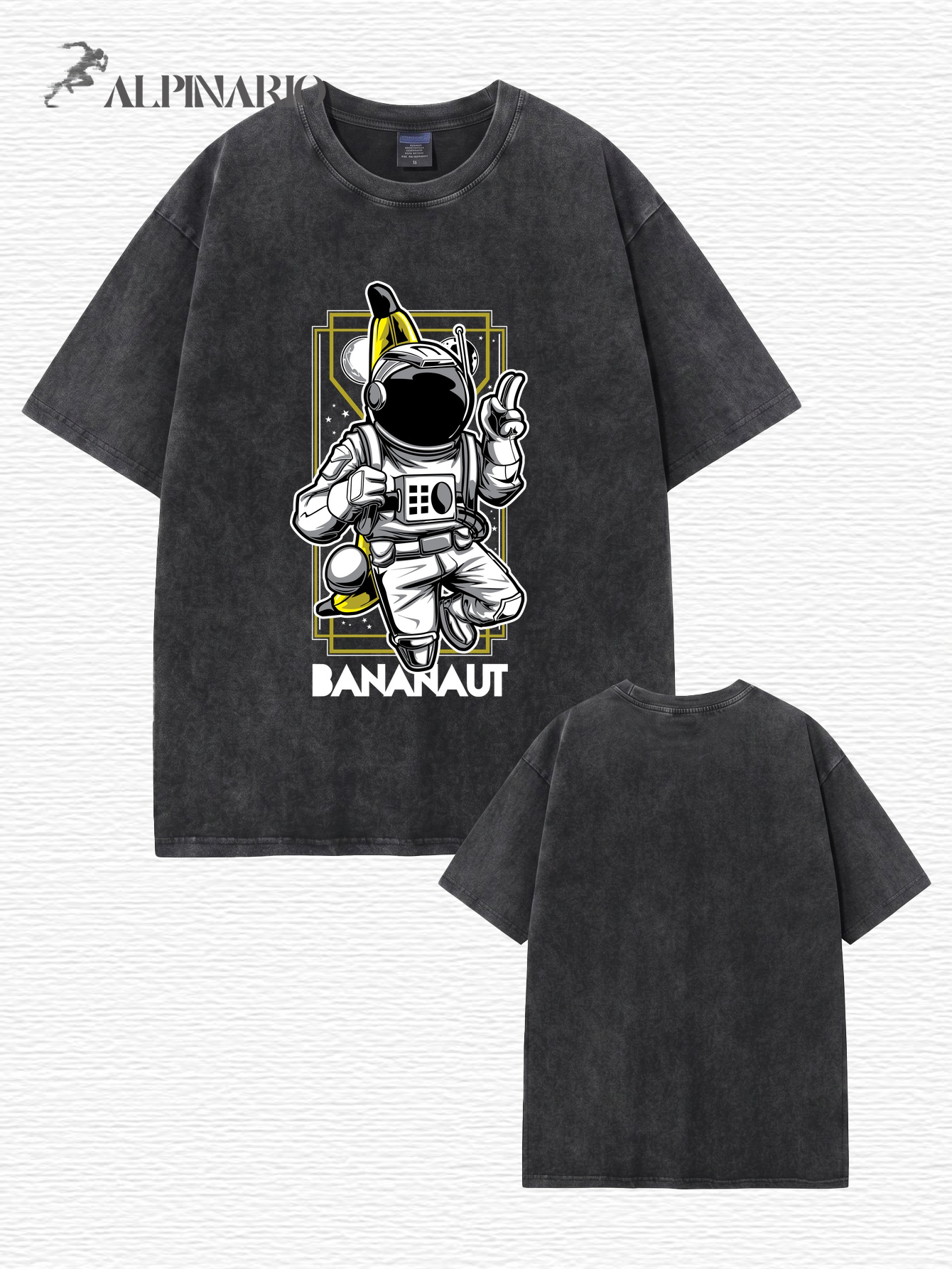 Bananaut Graphic Vintage Washed Cotton T-Shirt
