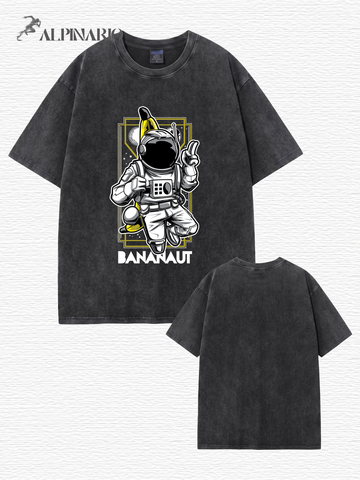 Bananaut Graphic Vintage Washed Cotton T-Shirt