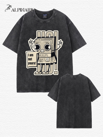 Retro Washed 'I Am Not Yours' Money Stack Graphic Tee