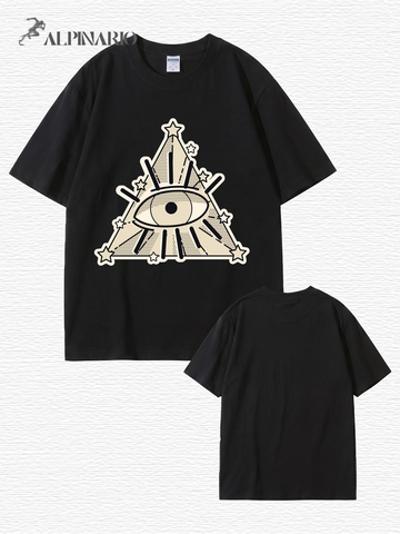 All-Seeing Eye Graphic T-Shirt | Illuminati Pyramid Streetwear Tee