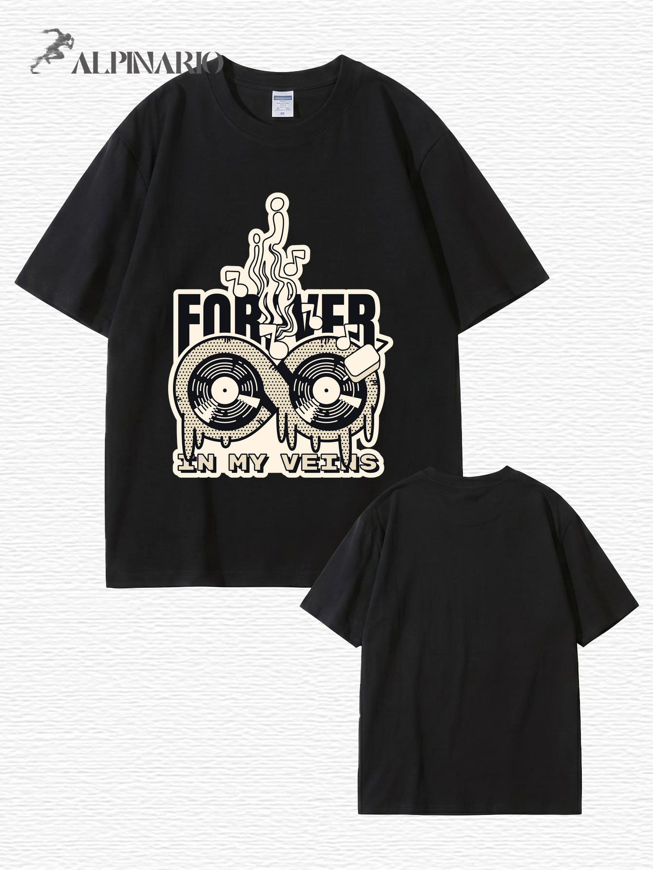 Forever In My Veins Vinyl Record Graphic T-Shirt